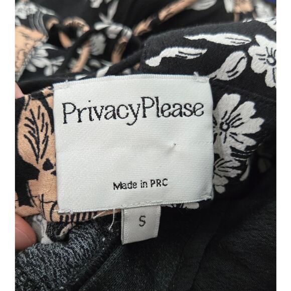 Privacy Please Black Floral Dale Sleeveless V-Neck Jumpsuit Women's Small - Picture 6 of 11